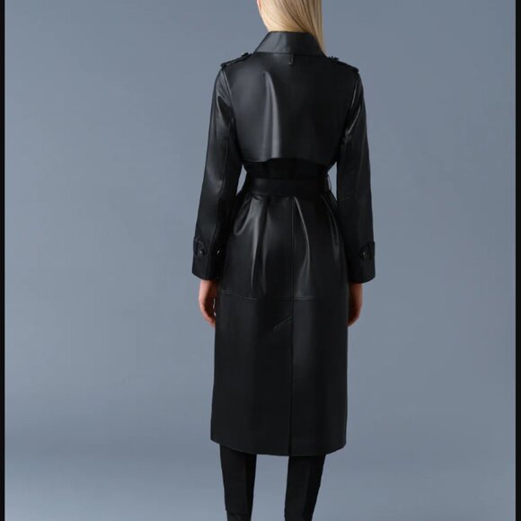 MACKAGE GAEL-V Maxi Leather Trench Coat - Picture 5 of 14
